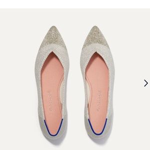 Rothys The Point Diamond Metallic Size 10.5, never worn.